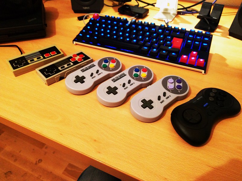 All my gampads in buying order from left to right