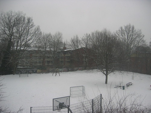 Snow in Hamburg