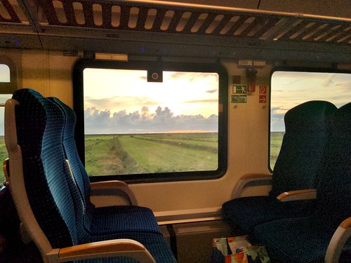 Sunset vibes in a train...